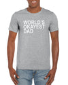 The Red Garnet World's Okayest Dad T-Shirt Gift Idea For Men - Funny Dad Gag Gift Husband