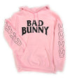 Bad Bunny Hoodie Pink Hoodie black Design Bad Bunny printed Sleeve Hooded Sweatshirt