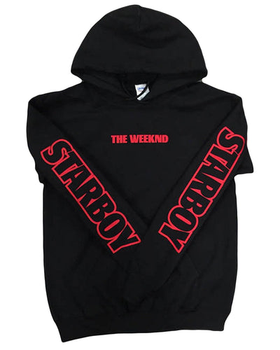 Weeknd Starboy Outline XO Hoodie (Red-Print)