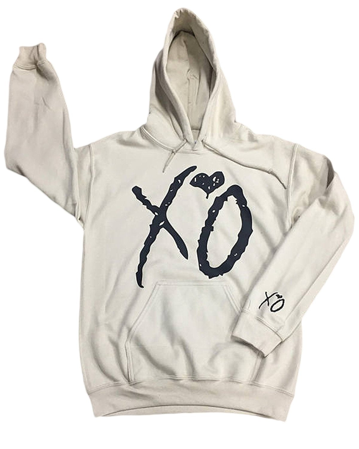 Inspired The Weeknd Zip Up XO Rhinestone Hoodie XO Front Only
