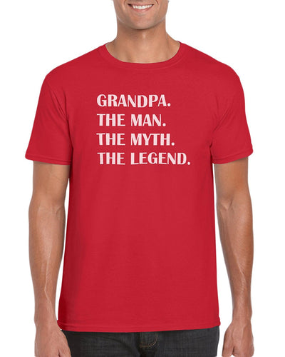 Grandpa The Man. The Myth. The Legend. T-Shirt- Gift Idea For Grandpa