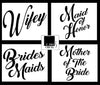 Wifey Bridal Party T-Shirts Maid Of Honor Bridesmaid Mother Bride Squad