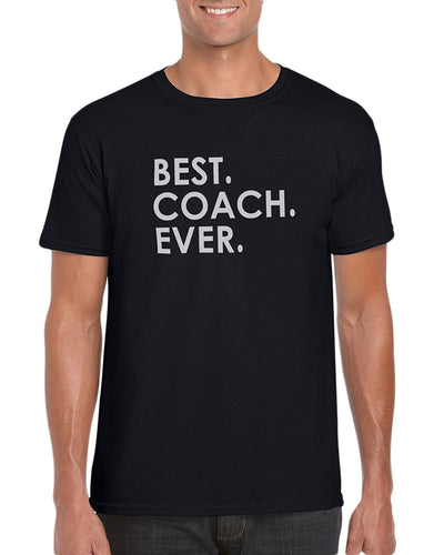The Red Garnet Best Coach Ever T-Shirt Sports Dad Soccer Baseball Football or Team Family