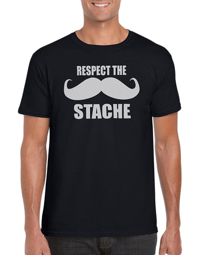 Respect The Stache Graphic T-Shirt Gift Idea For Men