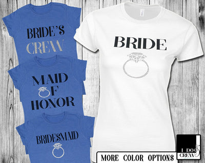 I Do Crew Bridal Party T-Shirt For Bride Squad Maid Of Honor Bridesmaid