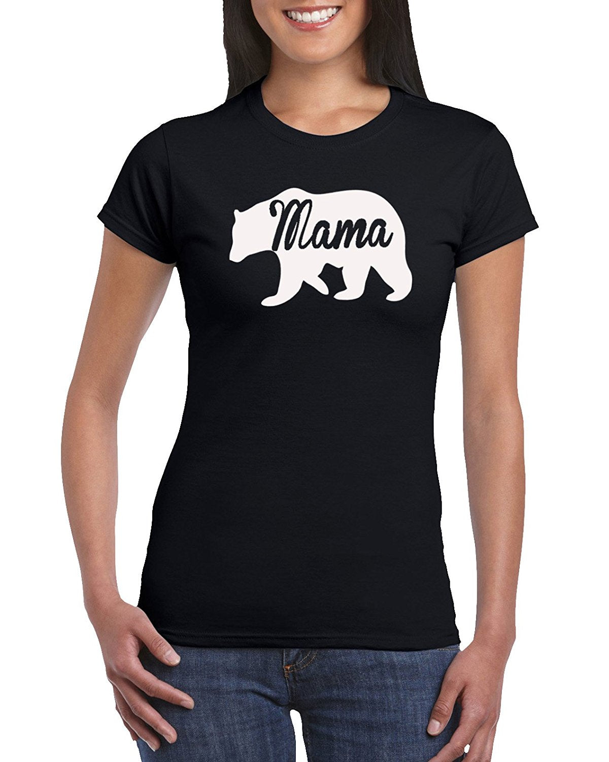 PersonalizationMall Mama Bear Personalized T-Shirt - Adult Small - Red