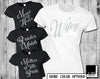 Wifey Bridal Party T-Shirts Maid Of Honor Bridesmaid Mother Bride Squad