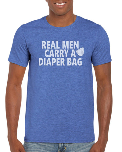 The Red Garnet Real Men Carry A Diaper Bag T-Shirt Gift Idea For Men