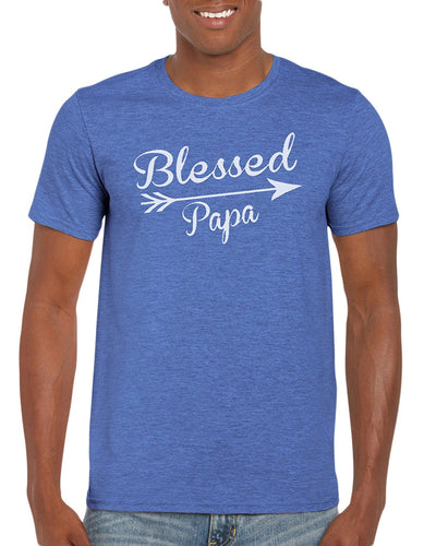 The Red Garnet Blessed Papa Arrow Graphic T-Shirt Gift Idea For Men