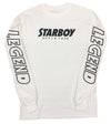 Starboy World Tour With Legend On The Sleeves Retro Design White Long Sleeve Shirt With Black Print