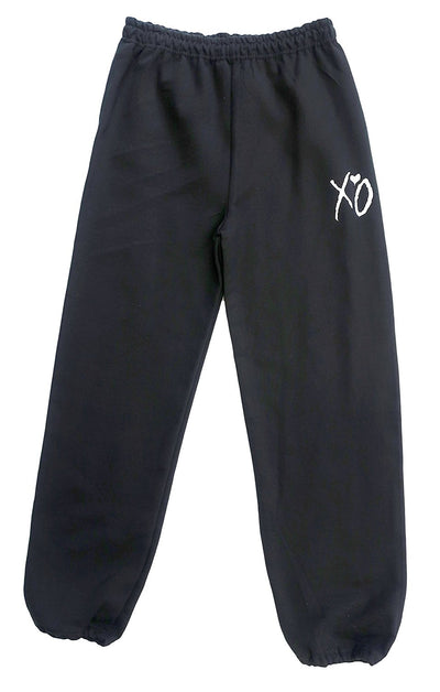 Black XO Sweatpants (White Logo)