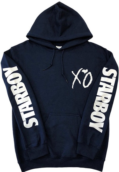 The Weeknd Starboy XO Hoodie, Concert Merch, Tour Clothing, (White-Print)