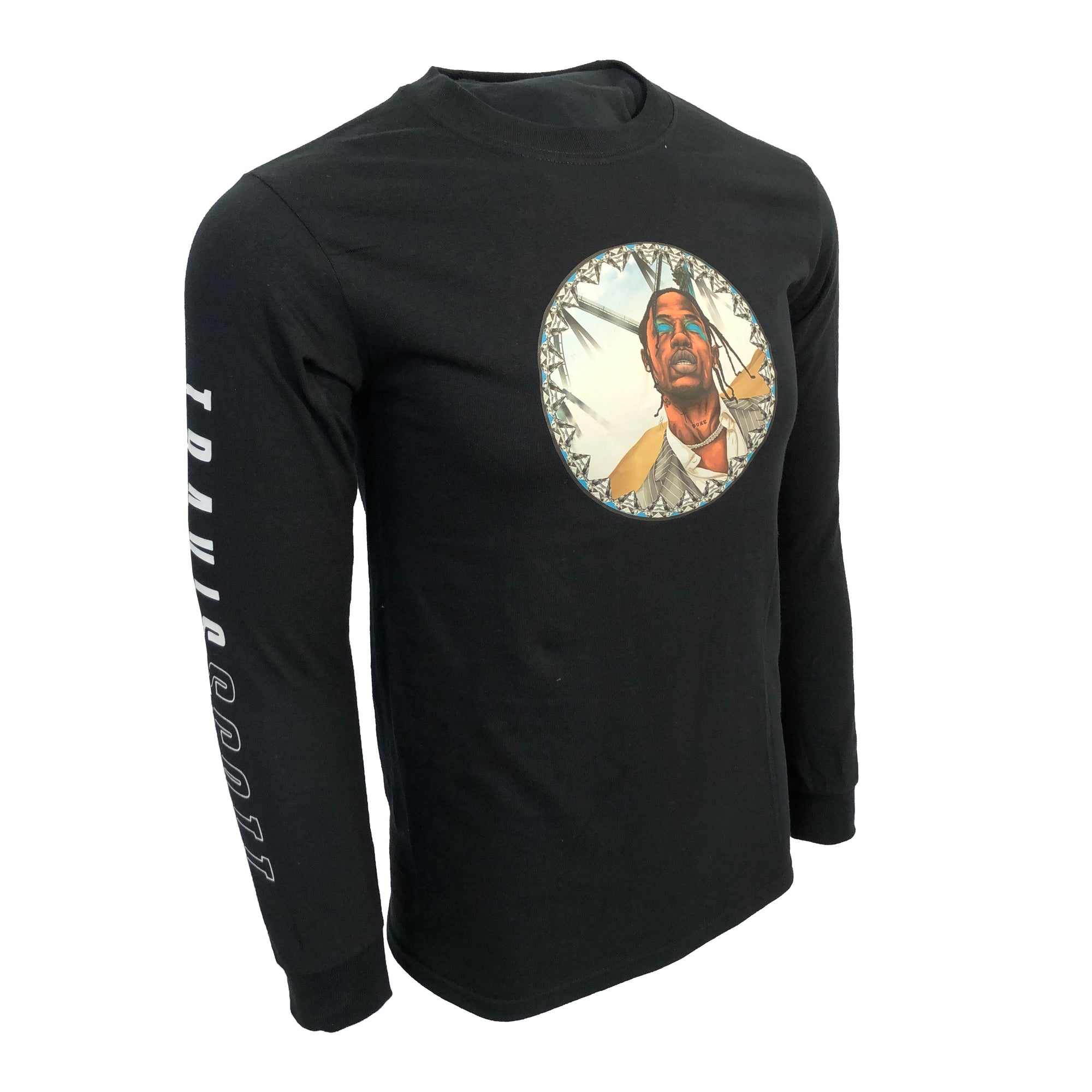 Travis Scott Logo Long-Sleeve T-Shirt - Black